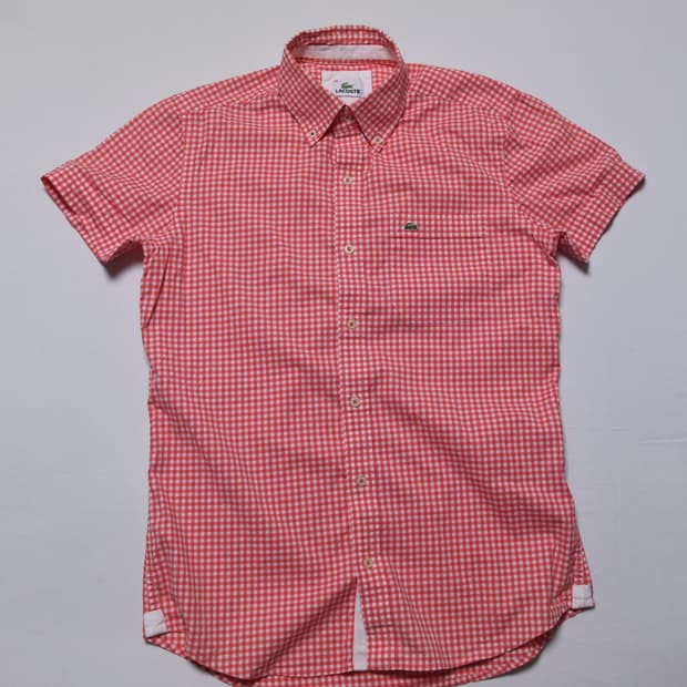 라코스테 체크 반팔 셔츠 38 (95)