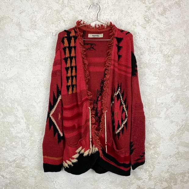 캐피탈 프린지 나바호 가디건