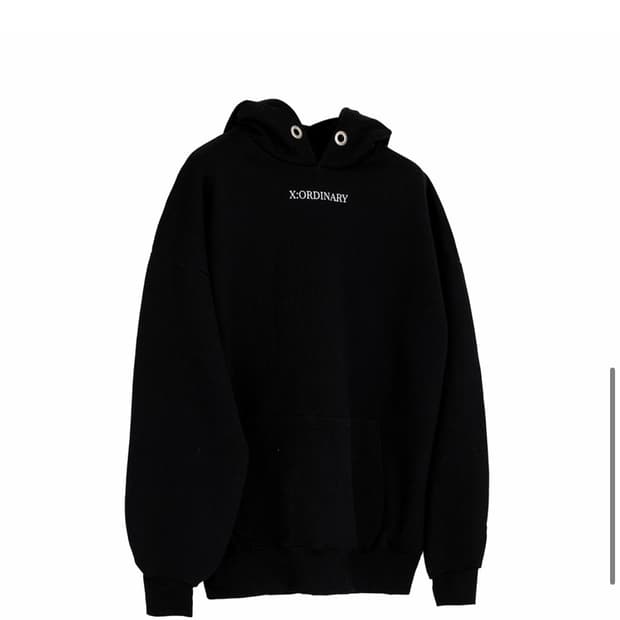 [X:ORDINARY] ROSE HOODIE (BLACK)