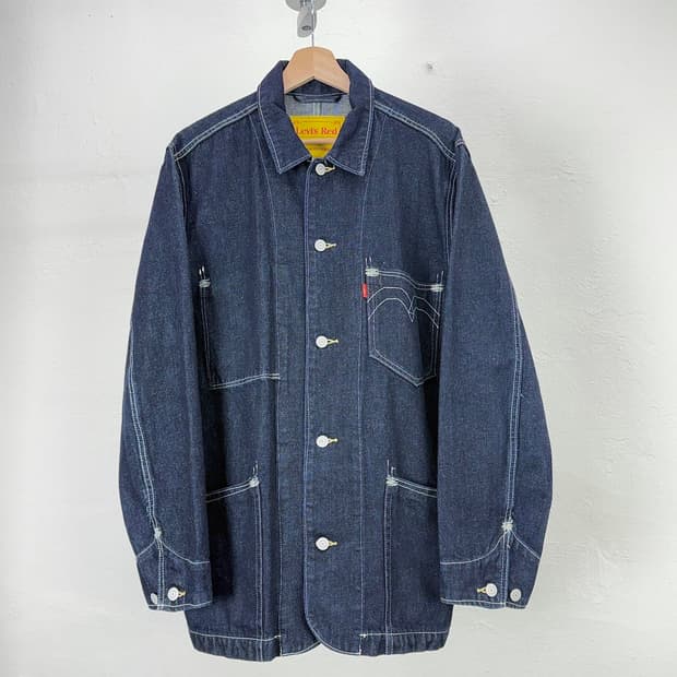 리바이스 레드 엔지니어 블랭크 커버올 데님 자켓