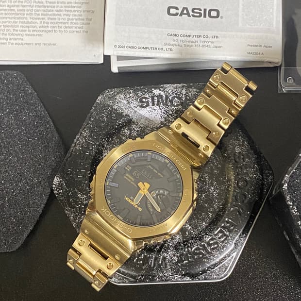 [정품] 카시오 G-SHOCK 풀메탈 골드 로얄오크 시계