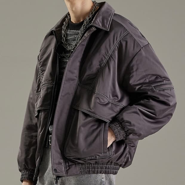 메종미네드 GEREN STITCH BOMBER GREY 봄버 마원 MA1