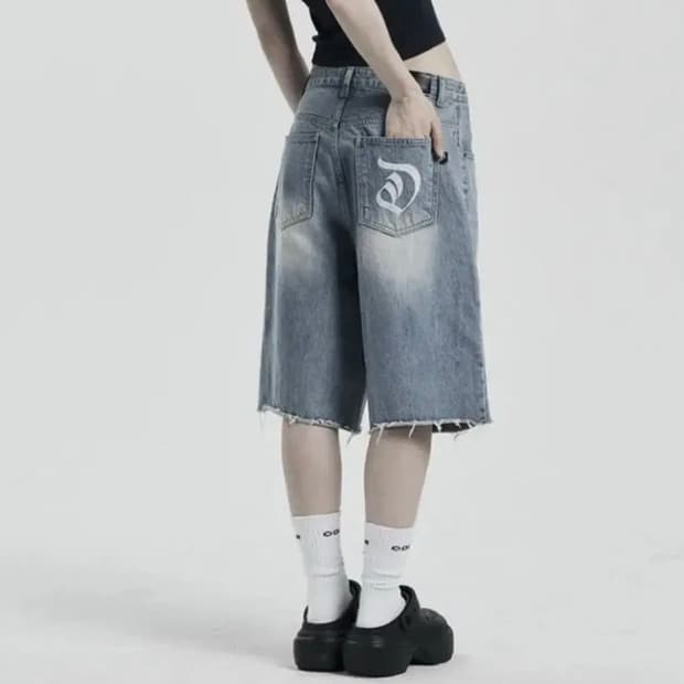 오도어 odor 러쉬 버뮤다 데님 팬츠 1사이즈 새거팝니다