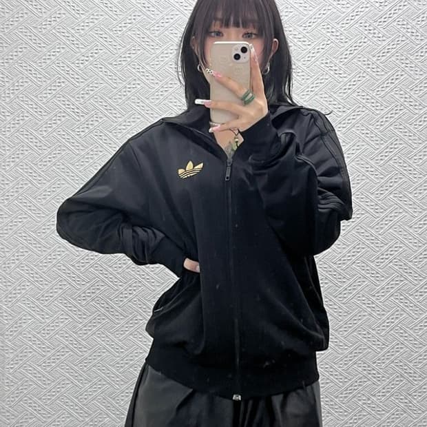 아디다스 올드스쿨 파이어버드 오리지널 검골 져지 집업 95 C11074