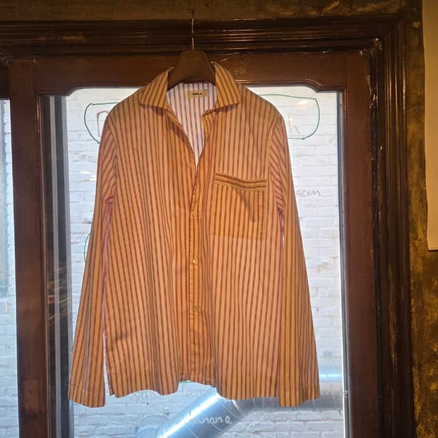 TEKLA 오픈칼라넥 셔츠 