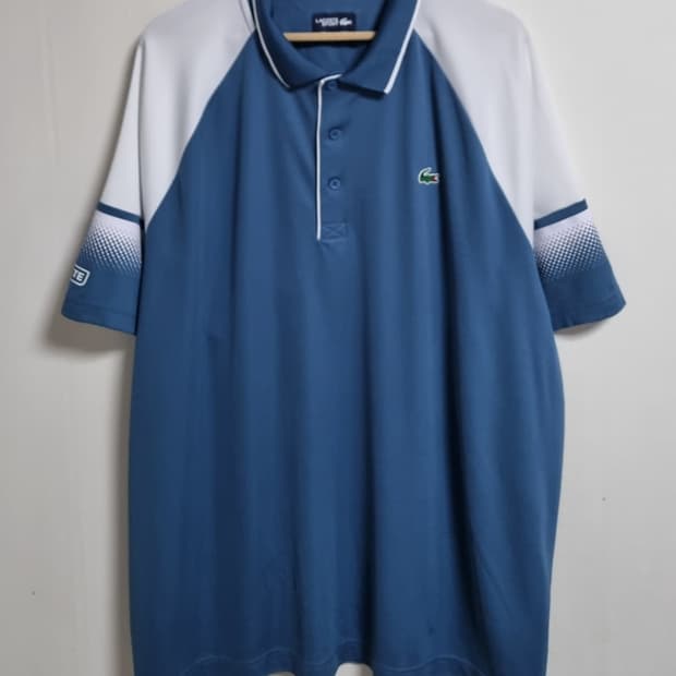4XL ) 라코스테 스포츠 다크블루 기능성 PK 반팔티