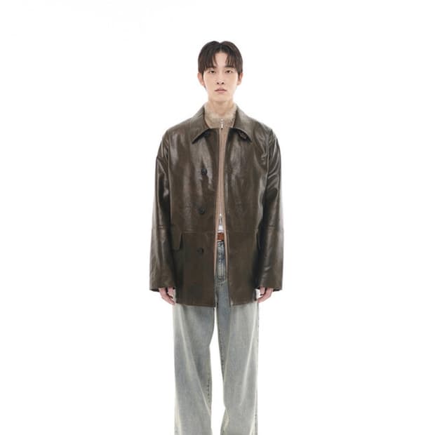 비슬로우 퍼플라인 레더 카코트 M