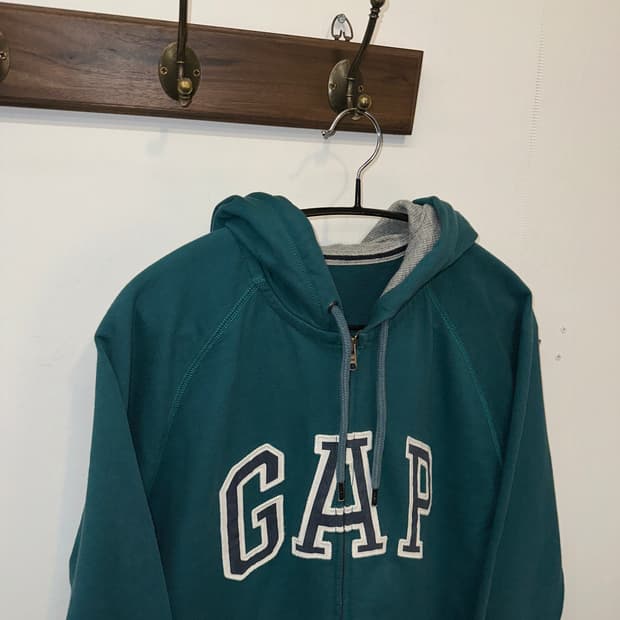 GAP 스펠아웃 후드집업 (아쿠아그린블루)