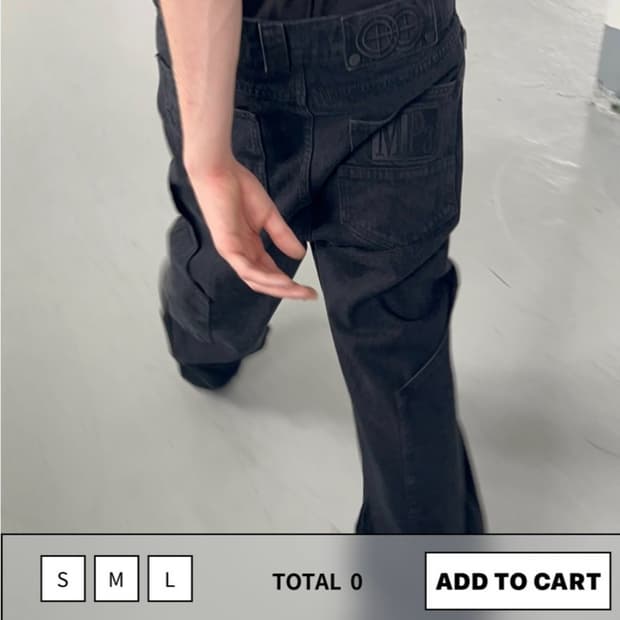플라스틱 프로덕트 calf pocket  pants 블랙 M