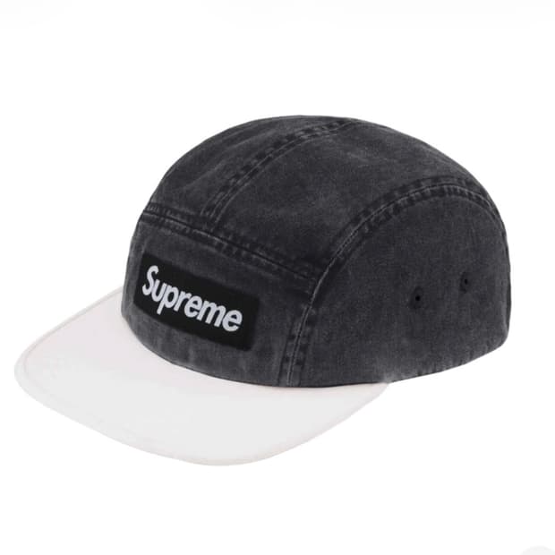 슈프림 피그먼트 투톤 캠프캡 블랙 - 24SS