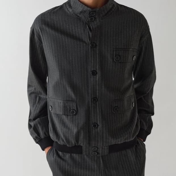 기마구아스 Daniel 다니엘 스트라이프 자켓 / 차콜