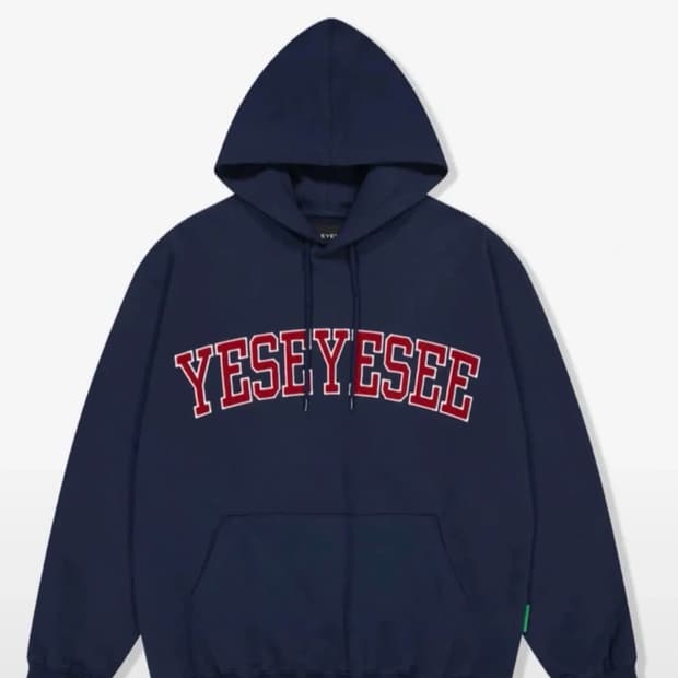YESEYESEE Arch Logo Hoodie Navy
