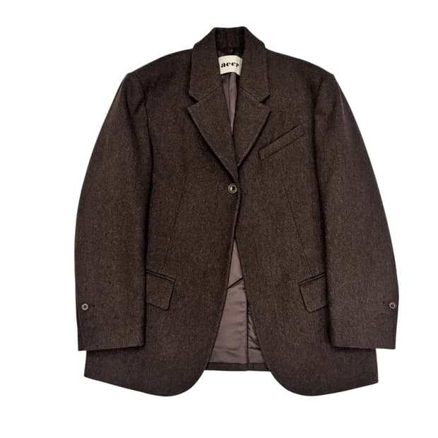 아에르 aeer 브라운 울 자켓