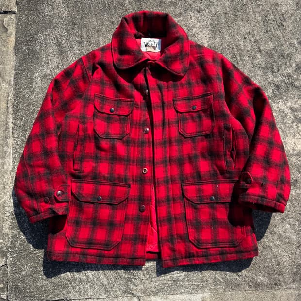 [XL] 70s Woolrich 울리치 맥키노 헌팅 울 자켓