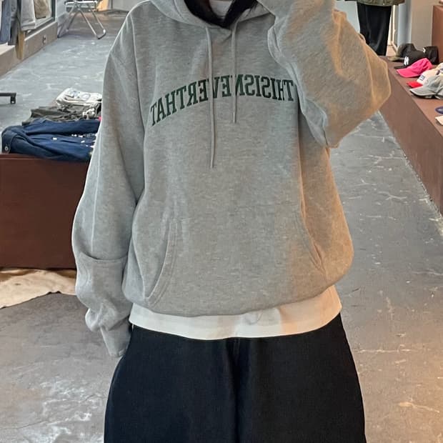 디스이즈네버댓 그레이 후드티 H2018