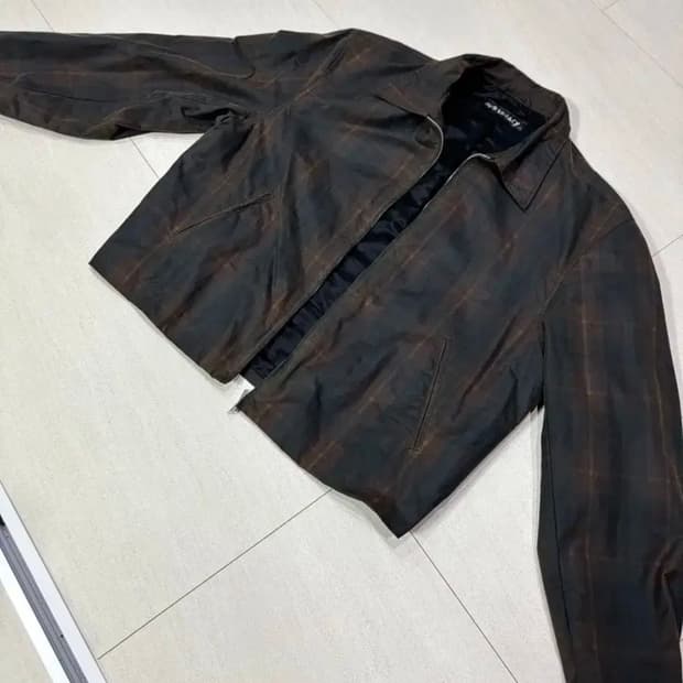 52) 아워레가시 미니 자켓 헌터브라운 타탄