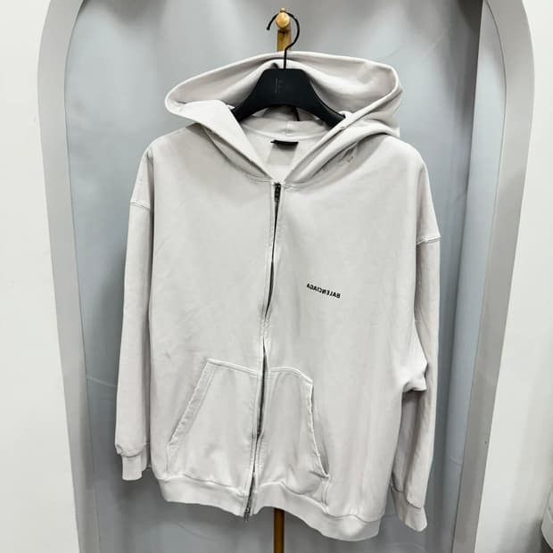 백화점판 발렌시아가 미러 후드 집업 L 