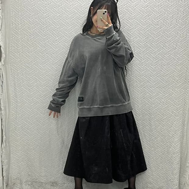 스타터 올드스쿨 빈티지 피그먼트 맨투맨 스웻셔츠 L C06655