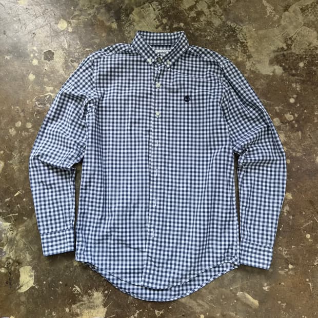 S) 팀버랜드 깅엄체크 셔츠 남방 아메카지 워크웨어