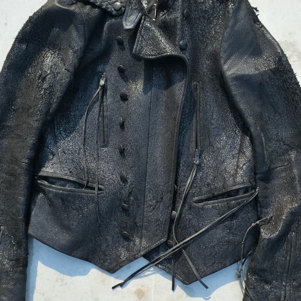 [당분간만 판매]넘버나인 07ss 나폴레옹 레더 자켓