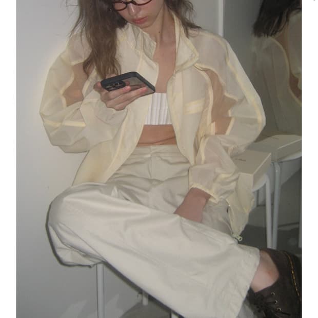 오버듀플레어 바람막이 나일론 점퍼