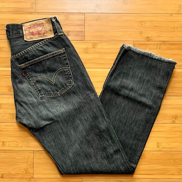 리바이스 501 블랙진 데님팬츠 W29 L32