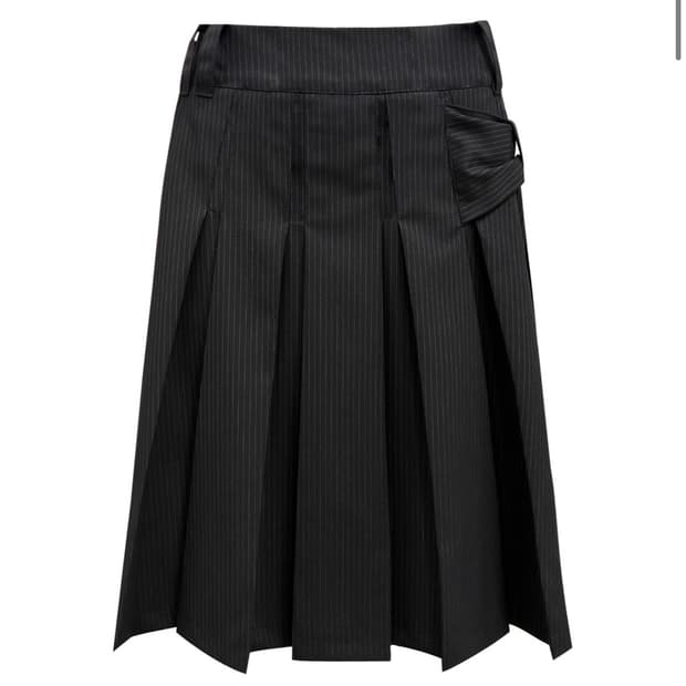 체메씨 사이드 보우 스커트 블랙 SIDE BOW PANEL PLEATS