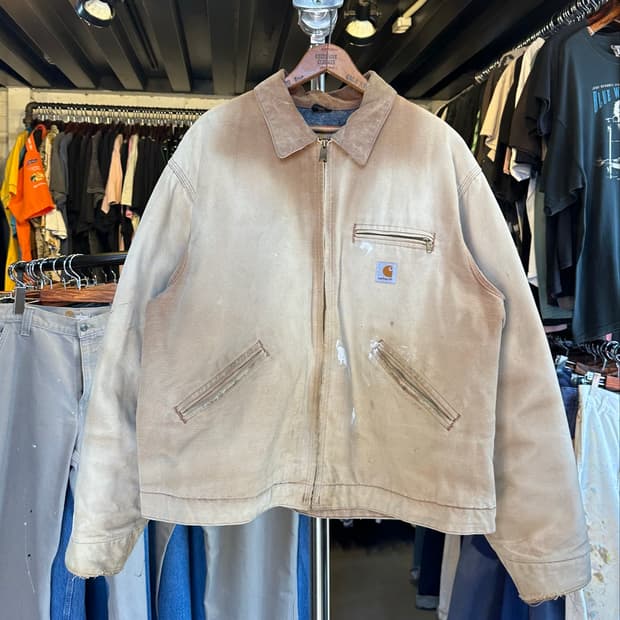 00s 칼하트 선페이드 디트로이트 워크자켓 made in usa