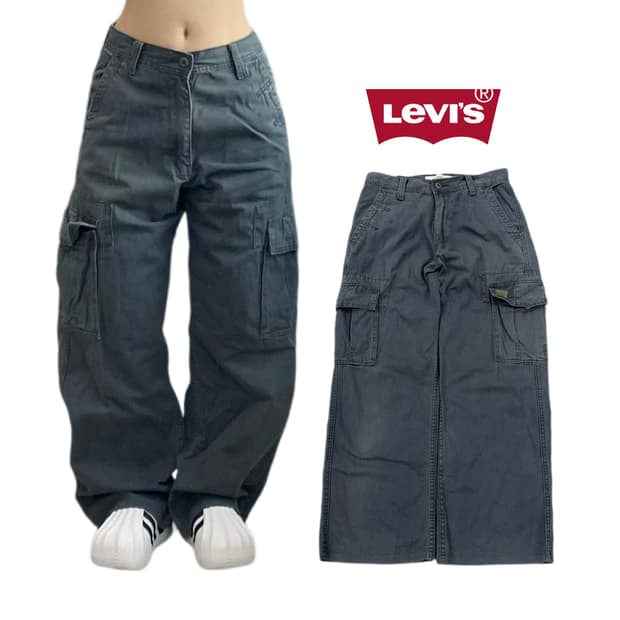 리바이스 와이드 페이딩 워크 카고팬츠