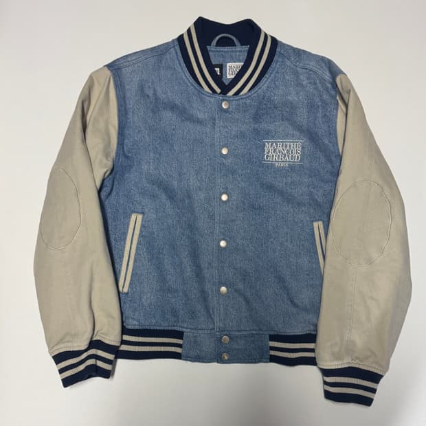 공용!! 마리떼 프랑소와 저버 x 뉴에라 데님 바시티 자켓 M