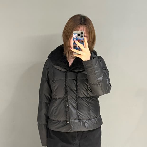 fur trimming collar detail padding