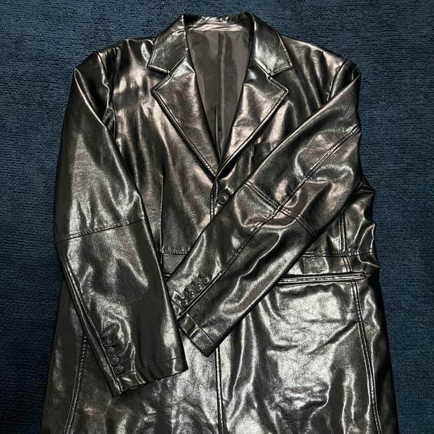 Coor 페이크 레더 자켓 