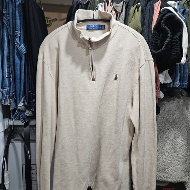 폴로랄프로렌 하프집업 베이지 XL