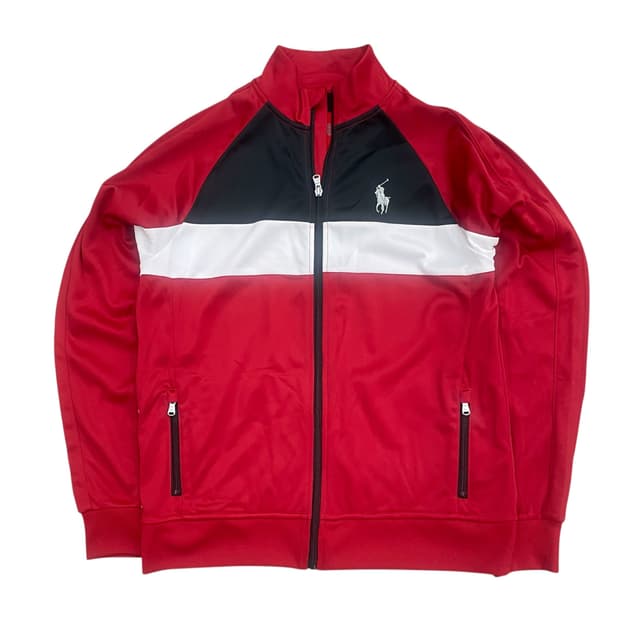 폴로 랄프로렌 레드 트랙탑 져지 100
