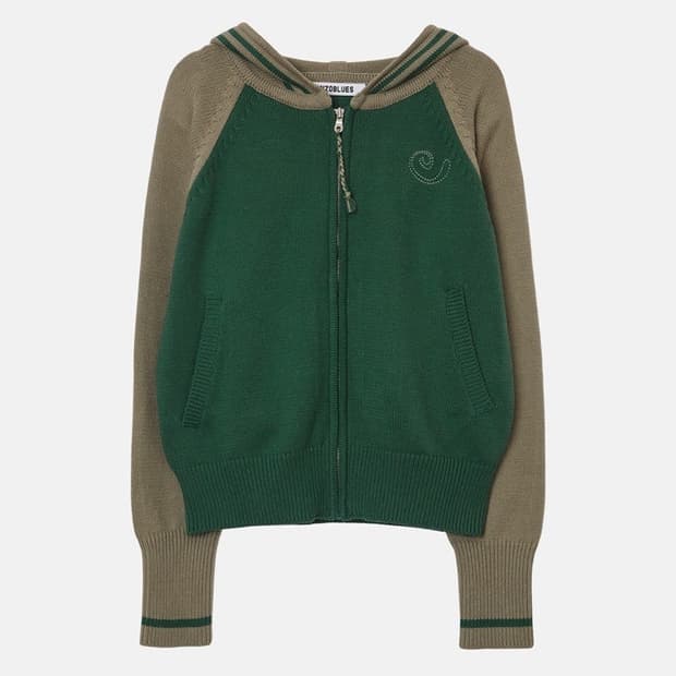 엔조블루스 레글런 집업 후디 카키