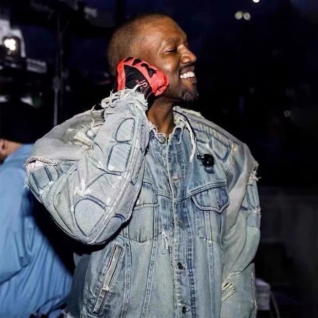 칸예 Yeezy Gap 모토 바이커 데님자켓