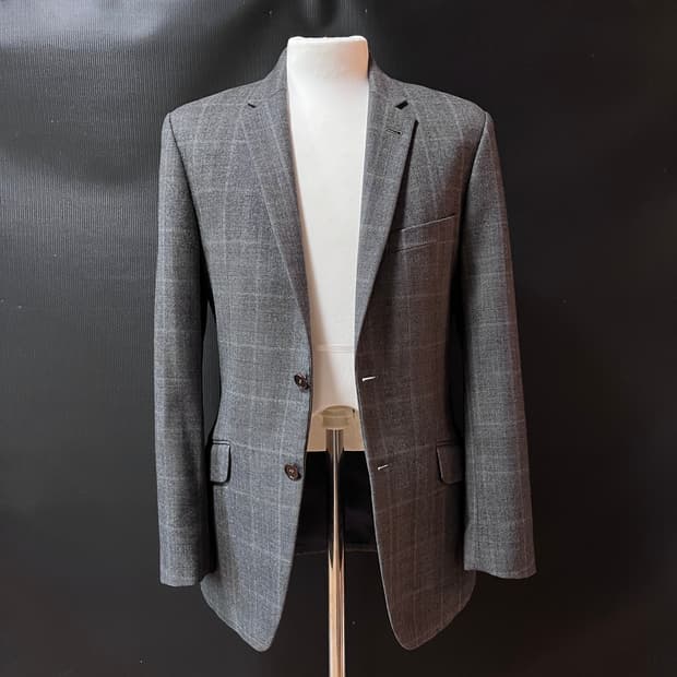 XS) 폴 스미스 Made in Italy 글랜체크 테일러드 자켓