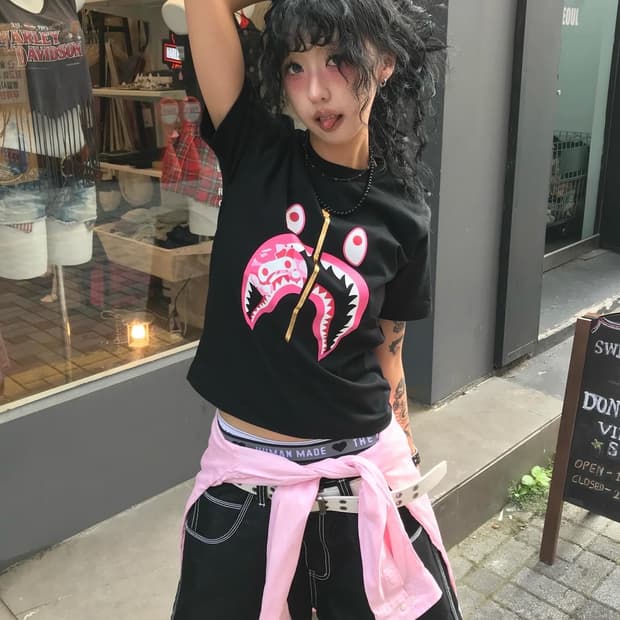 Baby Milo Shark Printing T-shirt ( 새상품 )