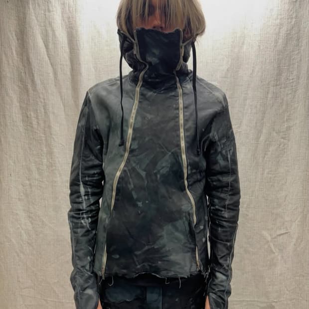 ZAM BARRETT 24ss 타입3  더블 지퍼 레더  후디자켓