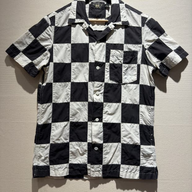 [MADE IN INDIA] 더블알엘 체커드 패치워크 숏 슬리브 셔츠