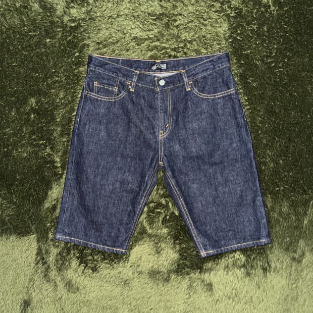 [L] BEAMS 빔즈 Made in Japan 데님 쇼츠 딥 인디고