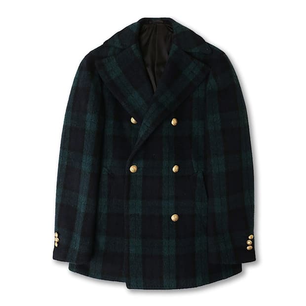 링자켓 [E'lento Ring Jacket] 타탄 체크 울 더블 피코트