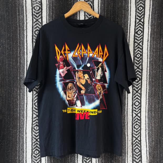 90s def leppard 데프 레파드 투어 티셔츠