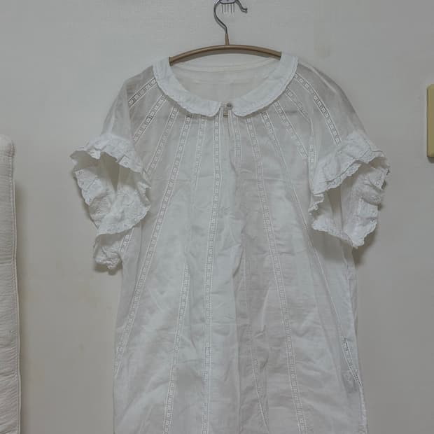 일본 빈티지 크로셰 디테일 블라우스