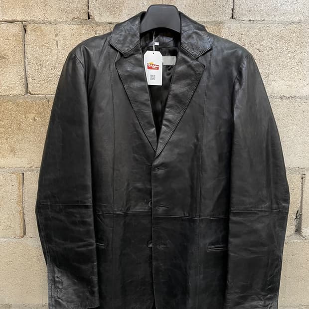 빈티지 아이스버그 레더 블레이저 자켓 