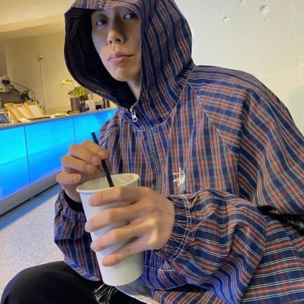 Stussy Brushed Cotton Anorak Plaid