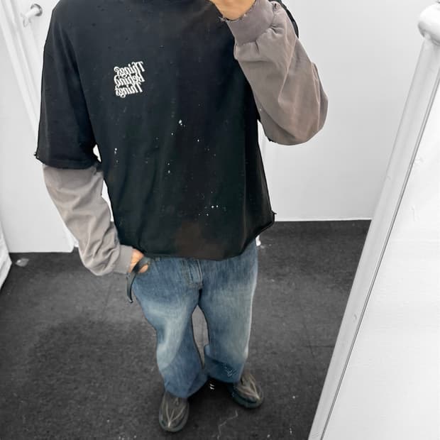 빈티지 레이어드 긴팔