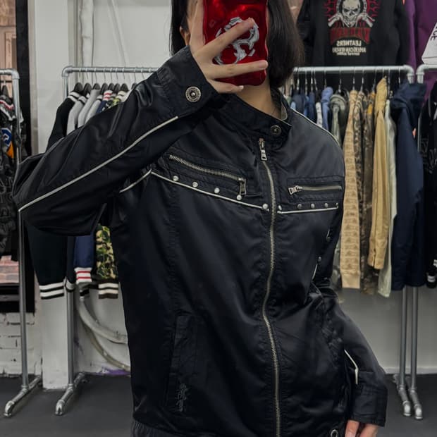 VTG 스터드 디테일 나일론 자켓