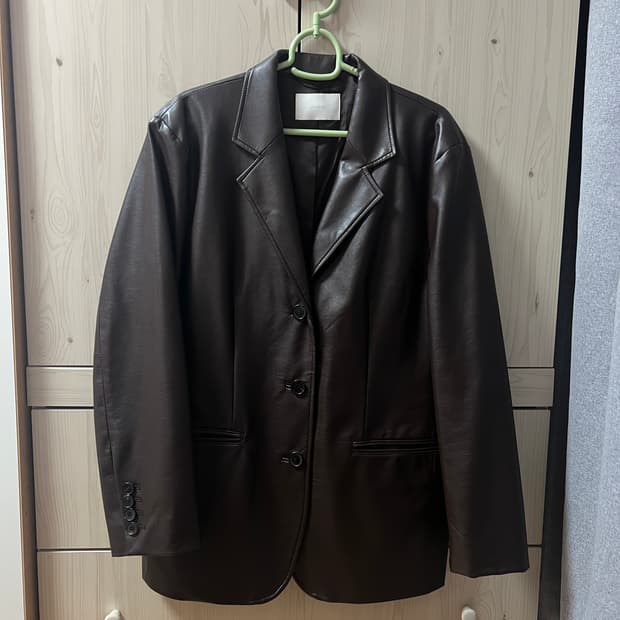 링서울 레더 싱글 자켓 브라운