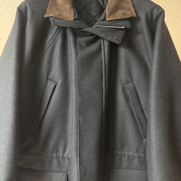 25AW 오라리 AURALEE 패디드 블루종 차콜 3